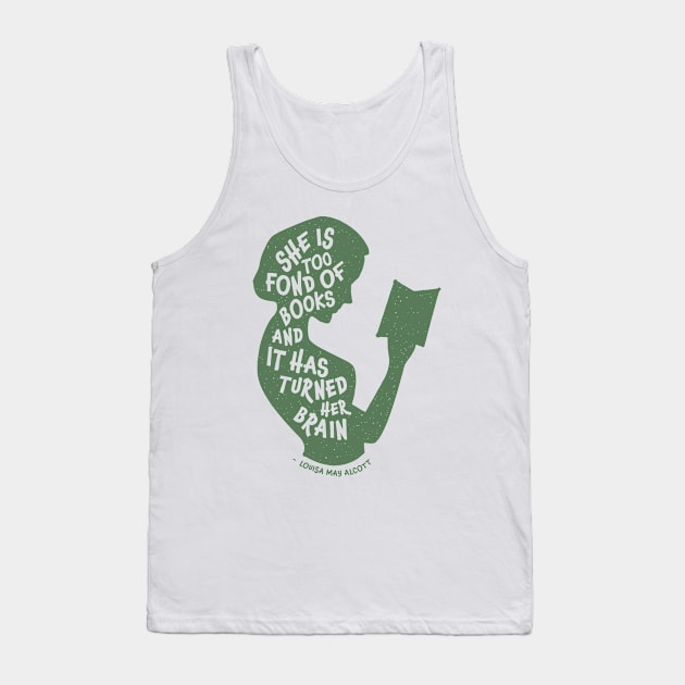 Too Fond of Books Tank Top by Paper and Simple